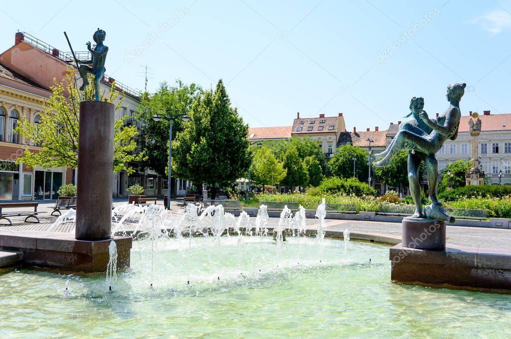 Szombathely városi látkép és park