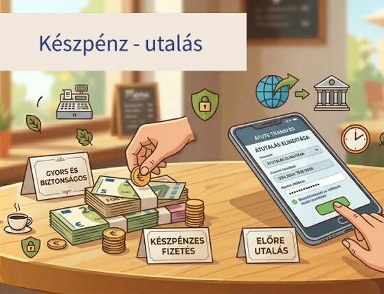 Banki átutalás illusztráció